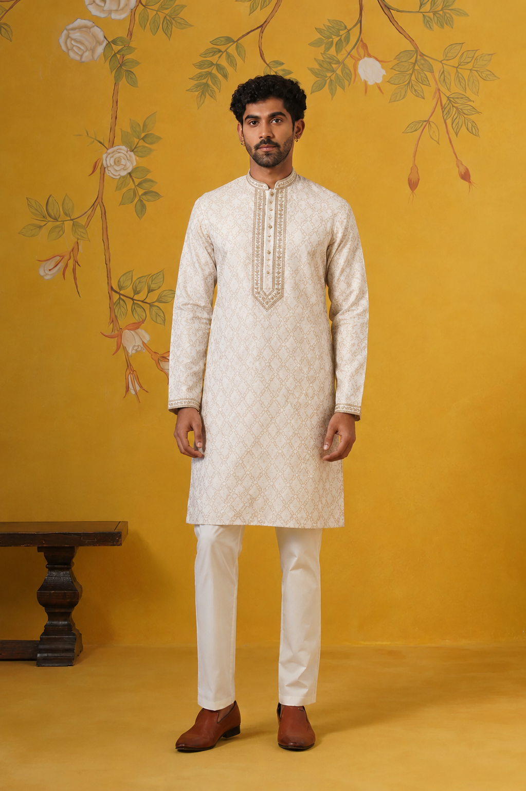 White Creamish Kurta